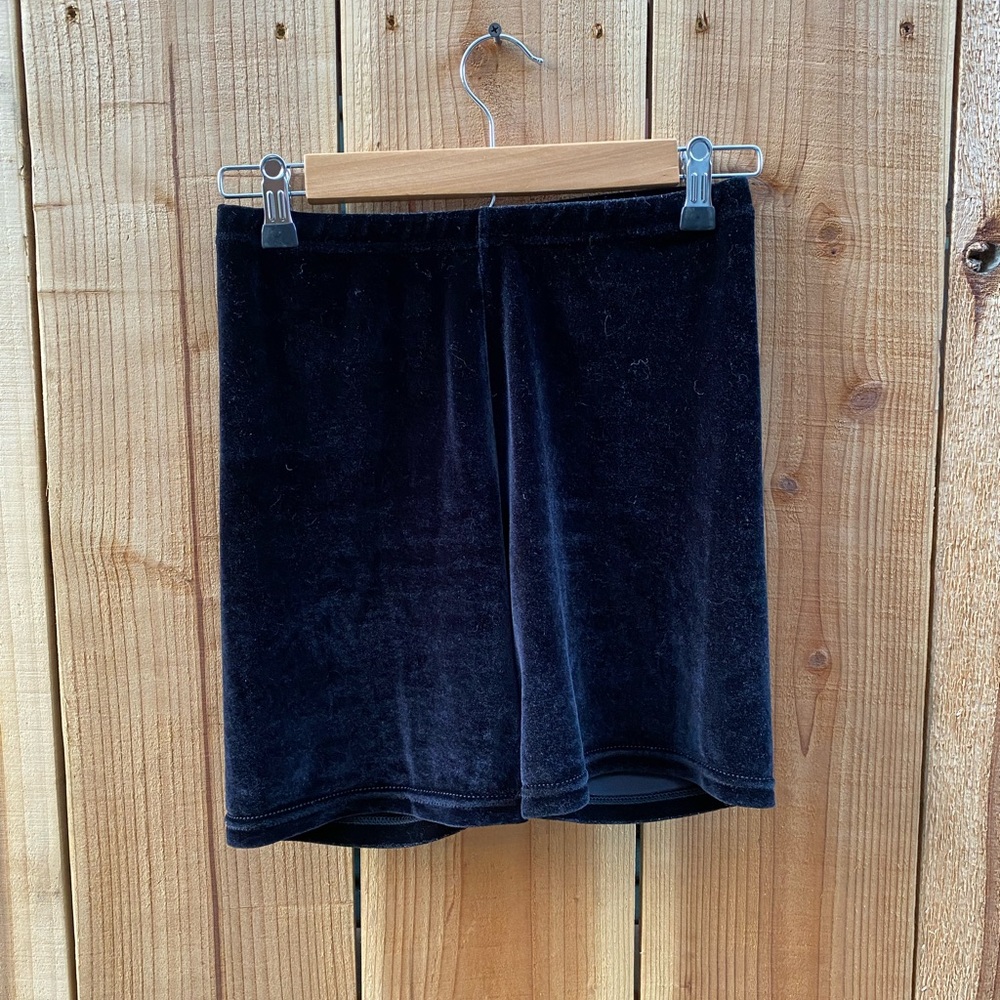 American Apparel black velvet short